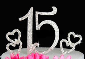 Birthday Crystal Cake Toppers Sparkling Bling Birthday Cake Toppers (50th Birthday Caketop Gold) N10