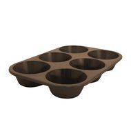 Marathon Housewares KW200010RD Premium Silicone 6 Cup Standard Size Muffin Pan, Red N12