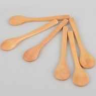Asdomo 6pcs Wooden Teaspoon Coffee Kitchen Cooking Condiment Utensil Catering Spoon N2
