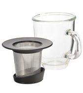 GROSCHE Aspen Tea Infuser Mug with Removable Stainless Steel Infuser and Lid, including Lid holder - 400 ml N2