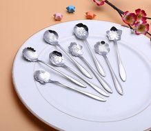 Allure Maek Set of 8 Stainless Steel Creative Spoon for Flower Coffee Spoon,Stirring Spoon, Sugar Spoon, Stir... N8