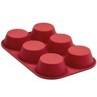 Marathon Housewares KW200010RD Premium Silicone 6 Cup Standard Size Muffin Pan, Red N13