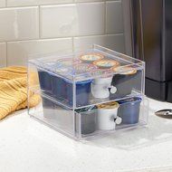 InterDesign Single Serve Coffee Pod Holder for Kitchen Pantry, Countertops - Holds 27 Capsules, Clear N6