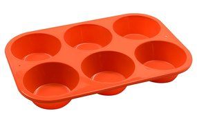Marathon Housewares KW200010RD Premium Silicone 6 Cup Standard Size Muffin Pan, Red N15