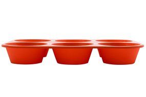 Marathon Housewares KW200010RD Premium Silicone 6 Cup Standard Size Muffin Pan, Red N16