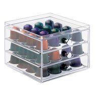 InterDesign Single Serve Coffee Pod Holder for Kitchen Pantry, Countertops - Holds 27 Capsules, Clear N8