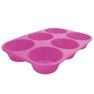 Marathon Housewares KW200010RD Premium Silicone 6 Cup Standard Size Muffin Pan, Red N17