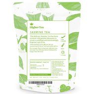 Jasmine Tea 3 oz, By Higher Tea (40 Cups) Certified Organic Premium Loose Leaf Tea, Resealable Bag N2