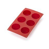Lekue 6 Cavities Muffin Multi Cavity Baking Mold, Red