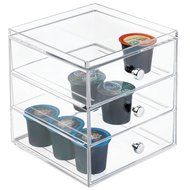 InterDesign Single Serve Coffee Pod Holder for Kitchen Pantry, Countertops - Holds 27 Capsules, Clear N9