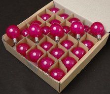 Novelty Lights, Inc. G40-E12-5W-S-FR Globe Outdoor Patio Party Christmas Replacement Bulbs, Frosted White, 25... N28