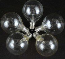 Novelty Lights, Inc. G40-E12-5W-S-FR Globe Outdoor Patio Party Christmas Replacement Bulbs, Frosted White, 25... N29