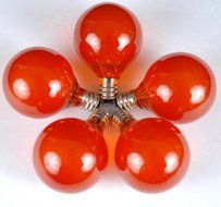 Novelty Lights, Inc. G40-E12-5W-S-FR Globe Outdoor Patio Party Christmas Replacement Bulbs, Frosted White, 25... N31