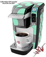 Kearas Polka Dots Mint And Gray - Decal Style Vinyl Skin fits Keurig K10 Mini Plus Coffee Makers (KEURIG NOT INCLUDED)