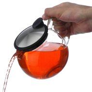 FORLIFE Glass Teapot with Basket Infuser, 25 oz., Turquoise N14