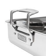 Viking Culinary 3-Ply Stainless Steel Roasting Pan and Non-Stick Rack, 16 Inch by 13 Inch N8