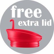 Bodum Double-Wall 16-Ounce Thermal Plastic Travel Coffee and Tea Press with Bonus Tumbler Lid, Red N2