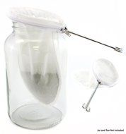 Thai Iced Tea Filter, Traditional Stainless Steel Thai Tea Strainer with Zipper Removable Strainer Sock N12