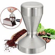 51mm Stainless Steel Silver Coffee Bean Tamper Barista Espresso Press Flat Base by Micro Shops N2