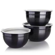 Ming Tsai 6-piece Metallic Prep Bowl and Storage Set - Black