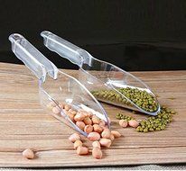 Astra Gourmet Set of 2 Multi-purpose Clear Plastic Scoops Food Service Restaurant Buffet Serving (Extra Large) N2