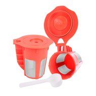 Powstro Reusable Coffee Filter, 2pcs Refillable Compatible with Keurig 2.0 K-Carafe (with Coffee Spoon) N4