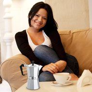 Gialetti Stovetop Espresso Pot Coffee Maker, 6 Cups, Silver N2
