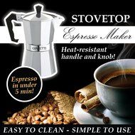 Gialetti Stovetop Espresso Pot Coffee Maker, 6 Cups, Silver N4