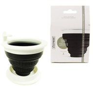 The TeaSpot Tuffy Steeper Silicone Loose Tea Filter Infuser Black N2