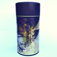 Japanese Metal Tea Tin Canister Shuka no En suitable for 7 oz tea [purple] N3