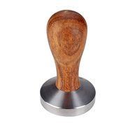 58mm Coffee Tamper Stainless Steel Base Barista Espresso Bean Press Wood Grip N2