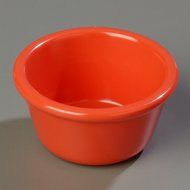 Carlisle S28552 Melamine Smooth Ramekin, 4 oz Capacity, 1.43" Height, Sunset Orange (Case of 48) N6