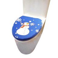 MORECOME Christmas Decoration Christmas Snowman Lid Single Toilet Cover (D) N5