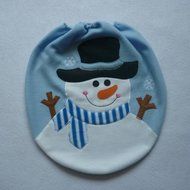 MORECOME Christmas Decoration Christmas Snowman Lid Single Toilet Cover (D) N6