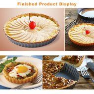 Quiche Pans, Homono Commercial Grade Non Stick Removable Bottom 5 Inch Mini Tart Pans (Pack of 6) N4