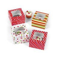 Bright Christmas Cupcake Boxes (1 dz)