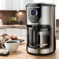 KitchenAid KCM111OB 12-Cup Glass Carafe Coffee Maker - Onyx Black N2