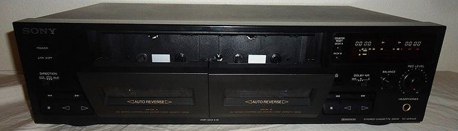 Sony TC-WR445 Dual Cassette Tape Deck - Auto Reverse - DC Servo Controlled Motor High Density Head - Japan 1994 N6