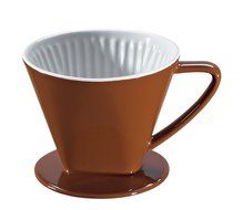 Cilio Size 6 Brown White Porcelain Coffee Filter Holder N3