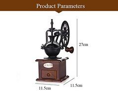 Ferris Wheel Design Vintage Manual Coffee Grinder With Ceramic Movement Retro Wooden Coffee Mill For Home Decoration