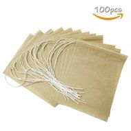 Anlian Disposable Tea Filter Bags Tea Infuser Bags Wood-pulp Paper with Drawstring 100pcs