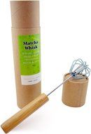 Coastal Tea Rotating Matcha Whisk, Chasen Alternative, Green Tea Mixer, Bamboo Push Handle Whisk N6