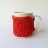 Coffee Mug Cozy in Red Gift Accessory N3
