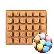 Anyana Square English Letters Shaped Cake Decoration Tools ,Flexible Silicone Chocolate Mold Jelly Ice Molds Silikon... N5