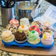 Bessmate Silicone Muffin Pan -12 Cups Blue Mold &amp; Baking Tray- Reusable, Non-Stick Bakeware For Cupcakes and Cakes... N6