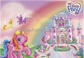 1/4 Sheet ~ My Little Pony Castle Birthday ~ Edible Image Cake/Cupcake Topper!!!