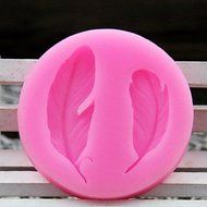 Y&amp;XL&amp;H Two Feather Shaped Fondant Cake Chocolate Silicone Molds,Decoration Tools Bakeware N3