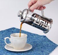 French Press Coffee Maker - Single Serve - Decorative Heat Resistant Glass &ndash; Stainless Steel Plunger N3