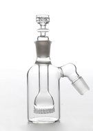 MERITOP Pure Crystal Quartz Double Stack Stacker Diamond Knot (14mm Male) N8