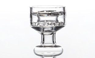 MERITOP Pure Crystal Quartz Double Stack Stacker Diamond Knot (14mm Male) N9